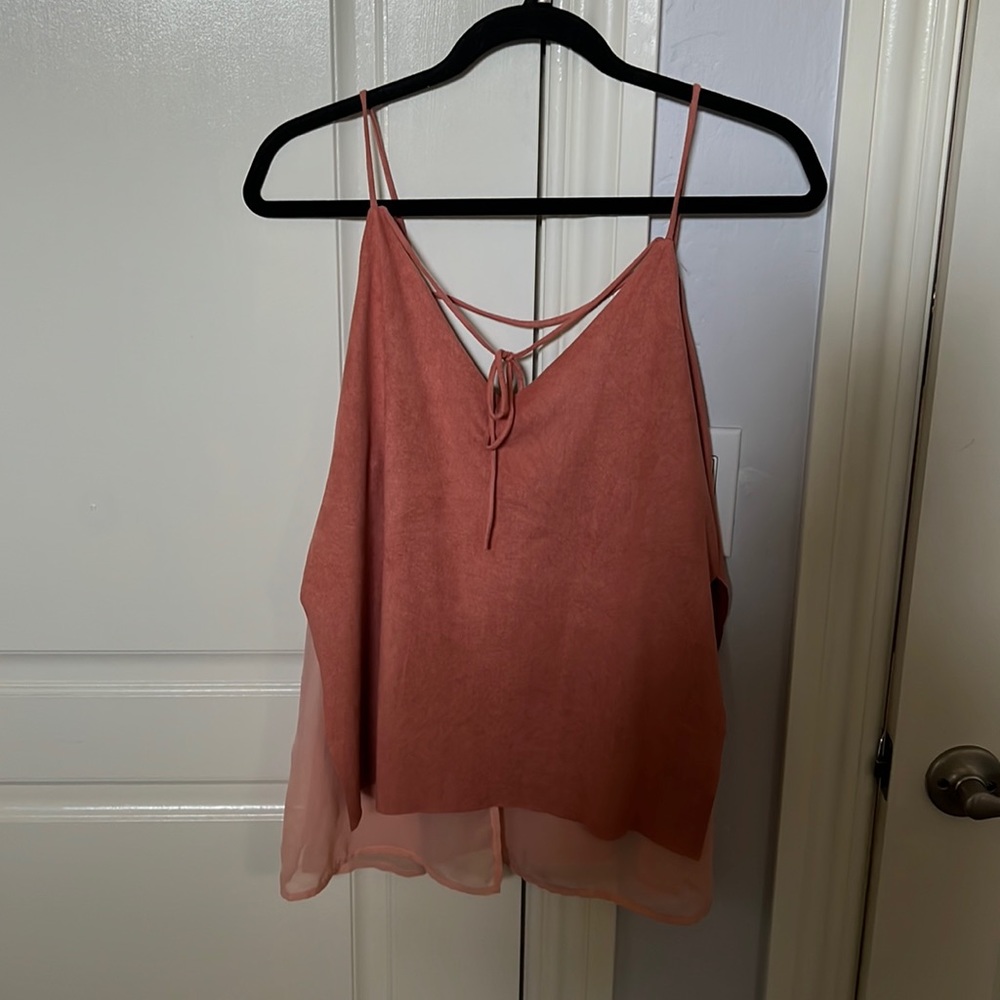 Pink Suede and Silk Blouse